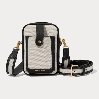 Bandolier Dillon Crossbody Bag - Cream Black/gold In Neutral