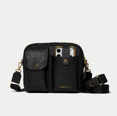 Bandolier Dillon Dual Pocket Crossbody Bag - Black/gold