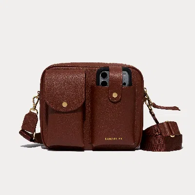 Bandolier Dillon Dual Pocket Crossbody Bag - Cognac/gold