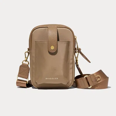 Bandolier Dillon Nylon Crossbody Bag - Taupe/gold