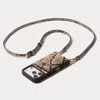 Bandolier Donna Crossbody Phone Case - Grey Snake/gold