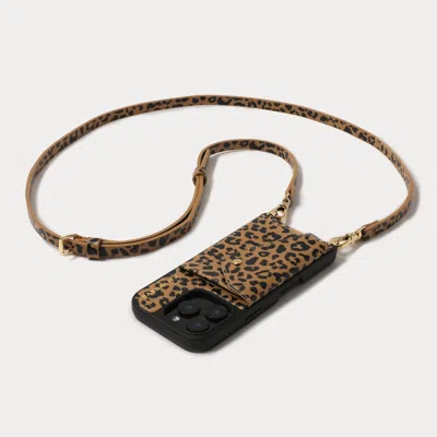 Bandolier Donna Crossbody Phone Case - Leopard/gold