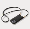 Bandolier Emma Pebble Leather Crossbody  - Black/gold