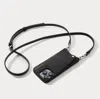 Bandolier Emma Pebble Leather Crossbody  - Black/silver