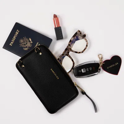 Bandolier Expanded Zip Pouch - Black/gold