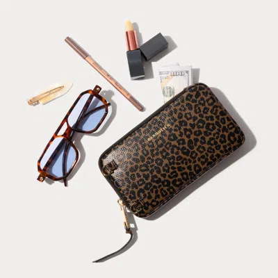 Bandolier Expanded Zip Pouch - Dark Leopard/gold