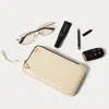 Bandolier Expanded Zip Pouch - Ivory Croc/gold