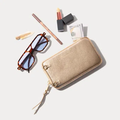 Bandolier Expanded Zip Pouch - Metallic Gold/gold