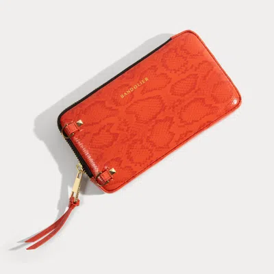 Bandolier Expanded Zip Pouch - Orange Snake/gold