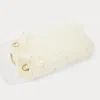Bandolier Faux Fur Expanded Pouch - Ivory/gold