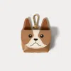 Bandolier Frenchie Animal Airpods Clip-on Pouch  - Frenchie Tan/gold