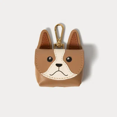 Bandolier Frenchie Animal Airpods Clip-on Pouch  - Frenchie Tan/gold