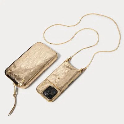 Bandolier Gia Chrome Pouch Set - Chrome Gold/gold