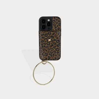 Bandolier Gigi O-ring Wristlet - Dark Leopard/gold