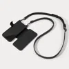 Bandolier Hailey Folio Pebble Leather Crossbody  - Black/pewter