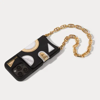 Bandolier Isla Magsafe Charging Wristlet Phone Case - Black/gold