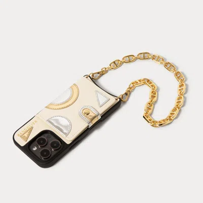 Bandolier Isla Magsafe Charging Wristlet Phone Case - Ivory/gold