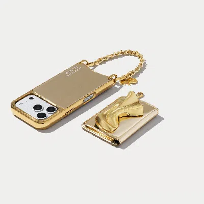 Bandolier Kaia Wristlet Phone Case - Gold Patent/gold