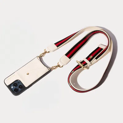 Bandolier Kimberly Adjustable Crossbody  - Ivory/gold