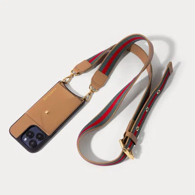 Bandolier Kimberly Adjustable Crossbody  - Tan/gold