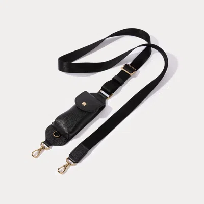 Bandolier Lana Key Crossbody Strap - Black/gold