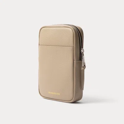 Bandolier Large Expanded Pouch - Greige/silver