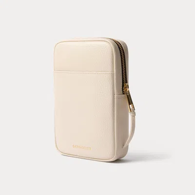 Bandolier Large Expanded Pouch - Ivory/gold