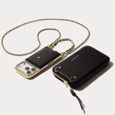 Bandolier Lily Pouch Set - Black Chrome/gold In Purple