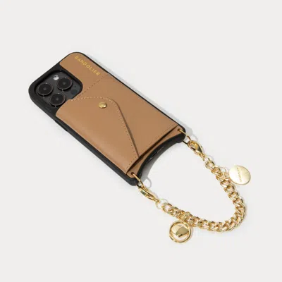 Bandolier Maya Wristlet Phone Case - Tan/gold