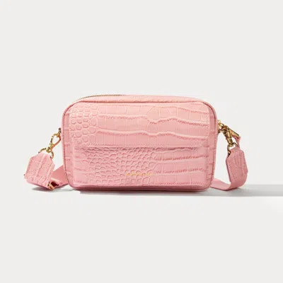 Bandolier Miller Bag - Pink Croc/gold