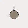 Bandolier Mini Round Pouch - Greige/silver