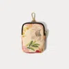 Bandolier Mini Zip Pouch - Ceci Ivory Floral/gold