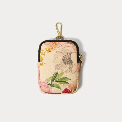 Bandolier Mini Zip Pouch - Ceci Ivory Floral/gold