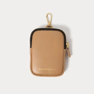 Bandolier Mini Zip Pouch - Tan/gold