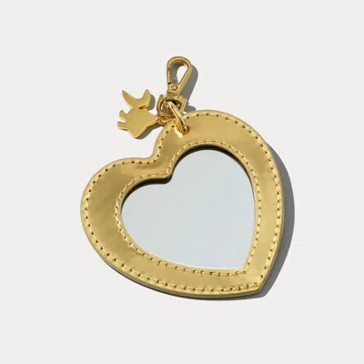 Bandolier Mirror Heart Charm - Goldpatent/gold