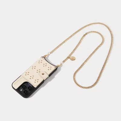 Bandolier Mona Magsafe Charging Crossbody  - Ivory/gold