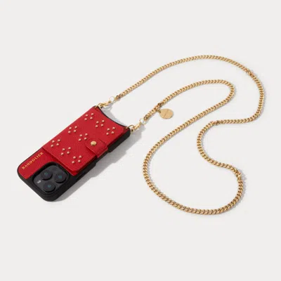 Bandolier Mona Magsafe Charging Crossbody  - Red/gold