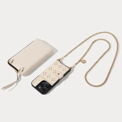Bandolier Mona Magsafe Crossbody Set - Ivory/gold