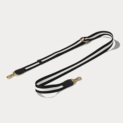 Bandolier Olivia Strap - Black/gold In White