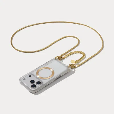 Bandolier Palmer Magnet Duet Crossbody Phone Case  - Clear/gold