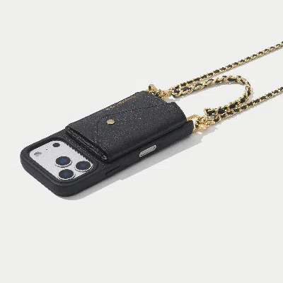 Bandolier Rae Magnet Duet Wallet Crossbody Phone Case - Black/gold