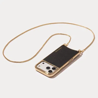 Bandolier Rayna Chain Chrome Crossbody Phone Case - Black/gold