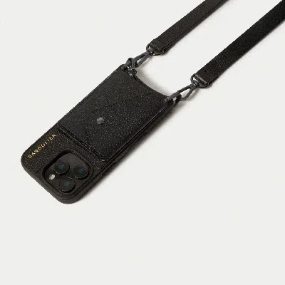 Bandolier Remi Magnet Wallet Crossbody Phone Case - Black/pewter