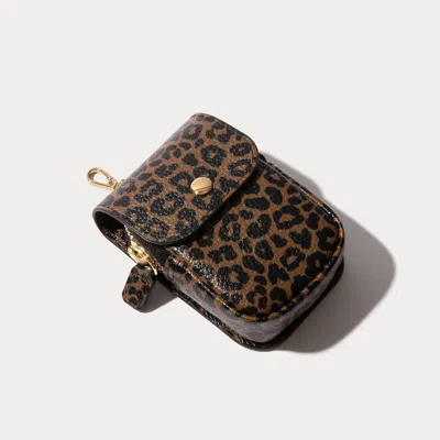 Bandolier Remi Magnetic Zipper Pouch - Dark Leopard/gold