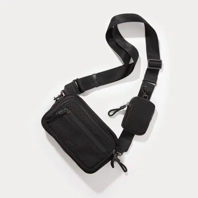Bandolier Ripstop Nylon Crossbody Bag - Black/pewter