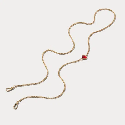 Bandolier Scarlett Heart Crossbody Strap - Gold/gold