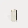 Bandolier Sheila Pyramid Embossed Expanded Zip Pouch - Creme/gold