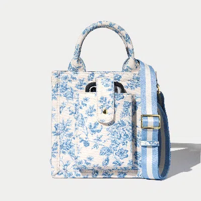 Bandolier Small Dillon Book Tote - Chambray Toile/gold