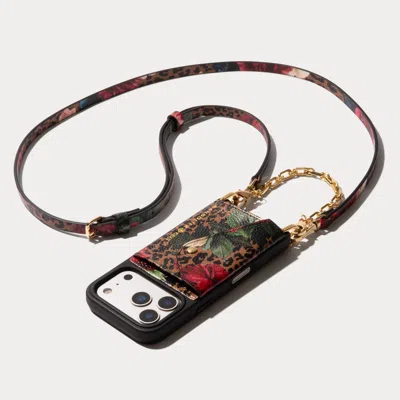 Bandolier Valentina Duet - Ceci Dark Floral Cheetah/gold