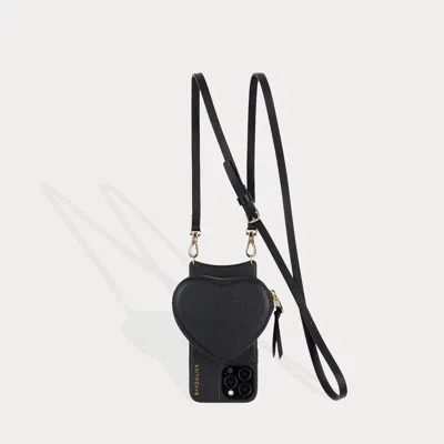 Bandolier Willa Heart Crossbody  - Black/gold